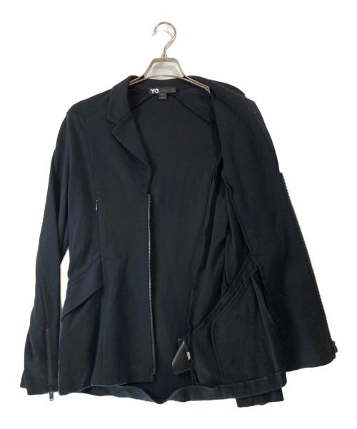 Y-3（ワイスリー）Y-3 (ワイスリー) ラペルロゴジップジャケット ブラック サイズ:Ｓの古着・服飾アイテム