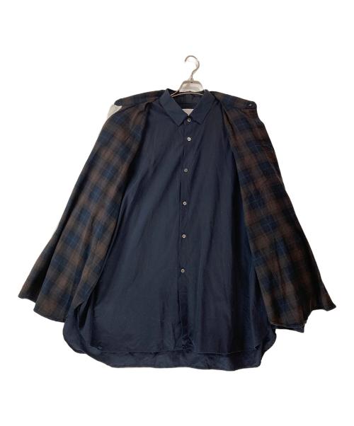 stein（シュタイン）stein (シュタイン) 22AW OVERSIZED LAYERED FLANNEL SHIRT ブラウン サイズ:Ｍの古着・服飾アイテム