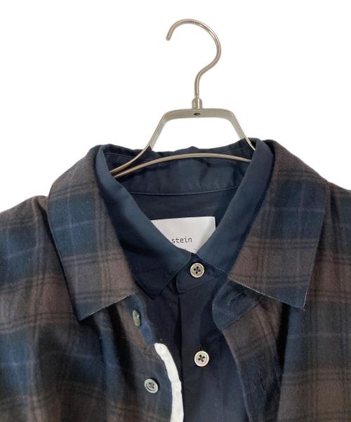stein（シュタイン）stein (シュタイン) 22AW OVERSIZED LAYERED FLANNEL SHIRT ブラウン サイズ:Ｍの古着・服飾アイテム