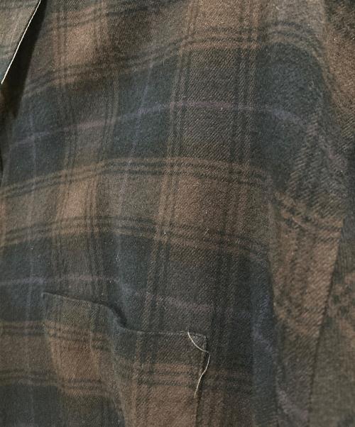 stein（シュタイン）stein (シュタイン) 22AW OVERSIZED LAYERED FLANNEL SHIRT ブラウン サイズ:Ｍの古着・服飾アイテム
