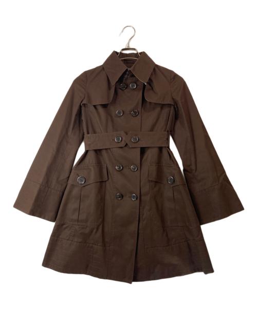 BURBERRY BLUE LABEL（バーバリー ブルー レーベル）BURBERRY BLUE LABEL (バーバリー ブルー レーベル) トレンチコート ブラウン サイズ:36の古着・服飾アイテム