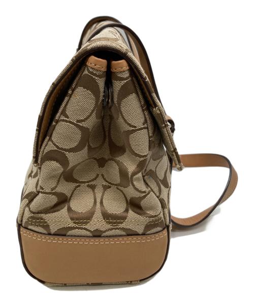 COACH（コーチ）COACH (コーチ) ハンプトンズ シグネチャー サッチェル ベージュの古着・服飾アイテム