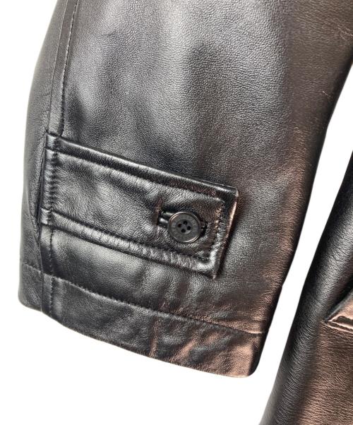 BURBERRY BLACK LABEL（バーバリーブラックレーベル）BURBERRY BLACK LABEL (バーバリーブラックレーベル) シープレザーコート ブラック サイズ:Mの古着・服飾アイテム