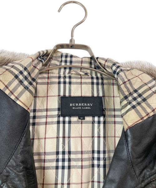 BURBERRY BLACK LABEL（バーバリーブラックレーベル）BURBERRY BLACK LABEL (バーバリーブラックレーベル) シープレザーコート ブラック サイズ:Mの古着・服飾アイテム