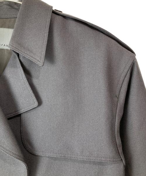 uncrave（アンクレイヴ）uncrave (アンクレイヴ) ベルト付 ウール混 トレンチコート グレー サイズ:1 未使用品の古着・服飾アイテム