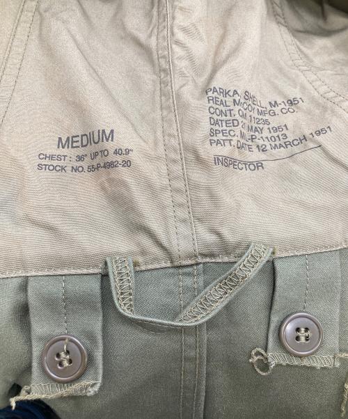 THE REAL McCOY'S（ザ・リアルマッコイズ）THE REAL McCOY'S (ザ・リアルマッコイズ) 20th M-1951 フィッシュテールパーカー カーキ サイズ:Mの古着・服飾アイテム