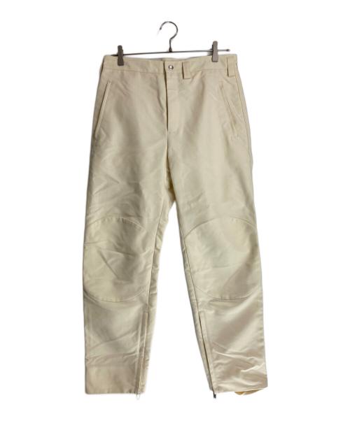 JIL SANDER（ジルサンダー）JIL SANDER (ジルサンダー) ダブルニーサイドジップパンツ アイボリー サイズ:46の古着・服飾アイテム