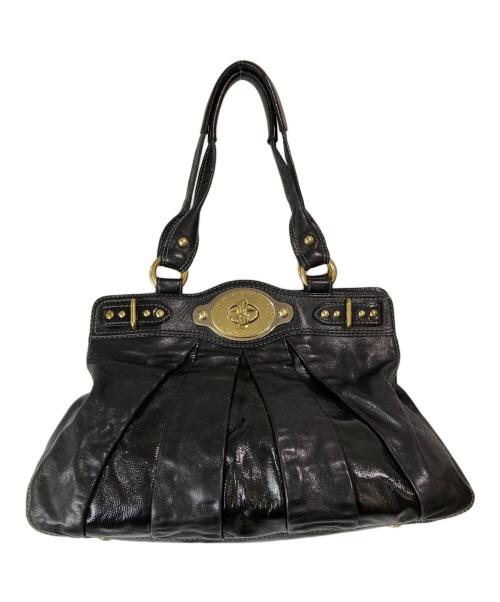 COACH（コーチ）COACH (コーチ) パテントレザーターンロックトートバッグ ブラックの古着・服飾アイテム