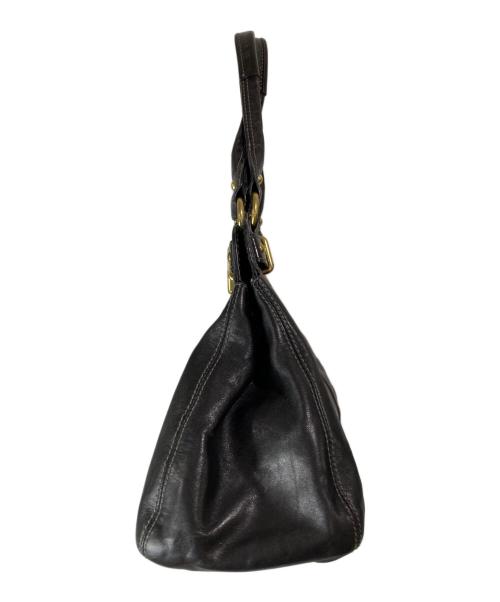COACH（コーチ）COACH (コーチ) パテントレザーターンロックトートバッグ ブラックの古着・服飾アイテム