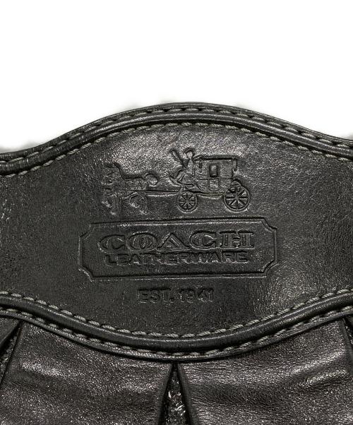 COACH（コーチ）COACH (コーチ) パテントレザーターンロックトートバッグ ブラックの古着・服飾アイテム