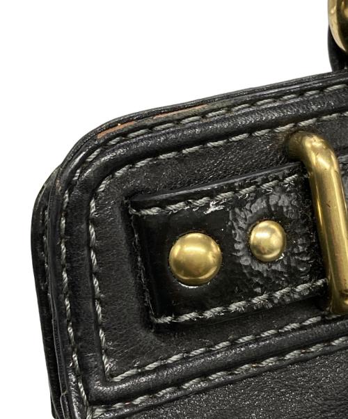 COACH（コーチ）COACH (コーチ) パテントレザーターンロックトートバッグ ブラックの古着・服飾アイテム
