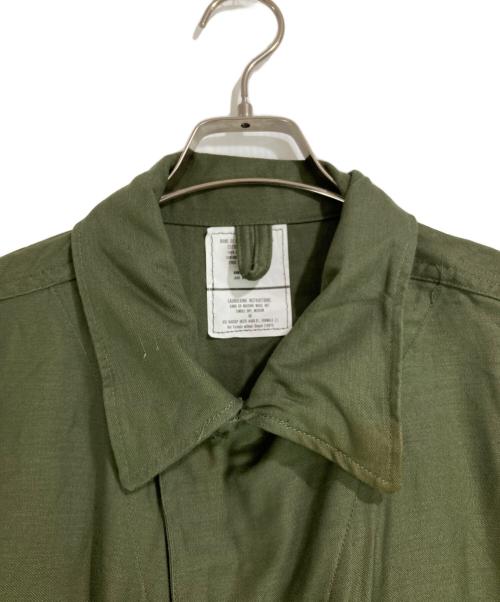 US ARMY（ユーエスアーミー）US ARMY (ユーエスアーミー) 80s コットンサテンオールインワン グリーン サイズ:Ｌ　の古着・服飾アイテム