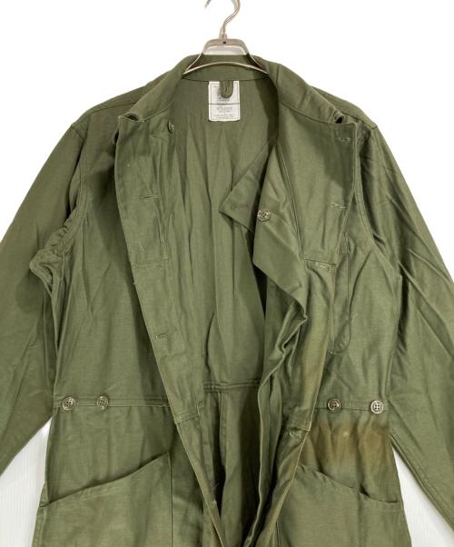 US ARMY（ユーエスアーミー）US ARMY (ユーエスアーミー) 80s コットンサテンオールインワン グリーン サイズ:Ｌ　の古着・服飾アイテム