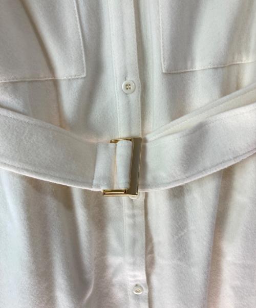 GRACE CONTINENTAL（（グレースコンチネンタル）GRACE CONTINENTAL (（グレースコンチネンタル) ウールロングシャツドレス アイボリー サイズ:38 未使用品の古着・服飾アイテム