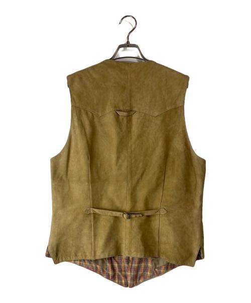 PAPAS（パパス）PAPAS (パパス) スウェードジレ ベージュ サイズ:Ｌ　の古着・服飾アイテム