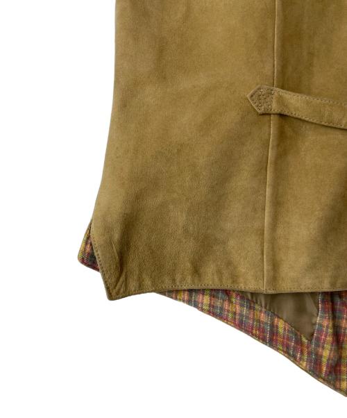 PAPAS（パパス）PAPAS (パパス) スウェードジレ ベージュ サイズ:Ｌ　の古着・服飾アイテム