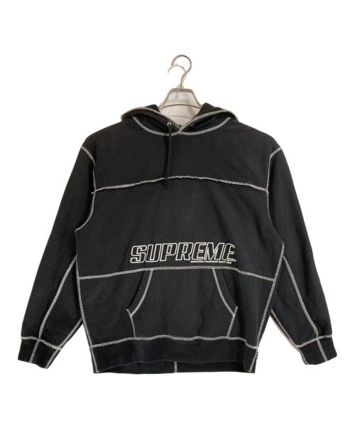 SUPREME（シュプリーム）Supreme (シュプリーム) 22ss Coverstitch Hooded Sweatshirt ブラック サイズ:Mの古着・服飾アイテム