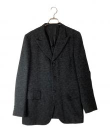 COMME des GARCONS HOMME PLUS（コムデギャルソンオムプリュス）の古着「02AW 4つの黒期 ジャガードテーラードジャケット」｜ブラック