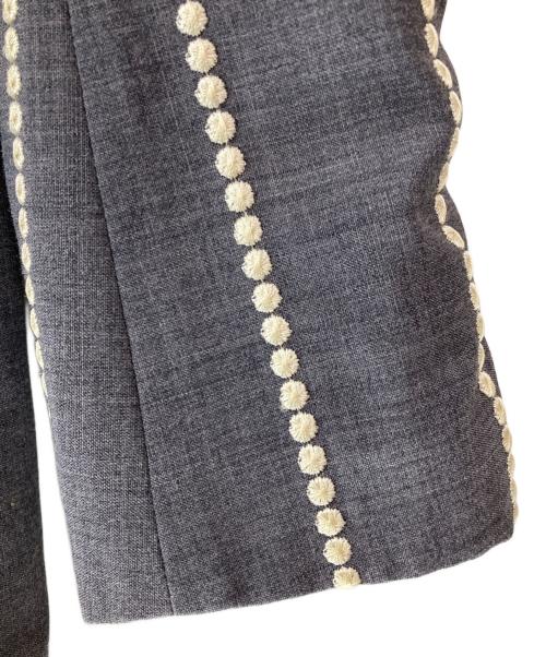 TAAKK（ターク）TAAKK (ターク) 18SS 刺繍ストライプセットアップ グレー サイズ:1の古着・服飾アイテム