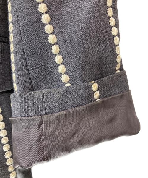 TAAKK（ターク）TAAKK (ターク) 18SS 刺繍ストライプセットアップ グレー サイズ:1の古着・服飾アイテム