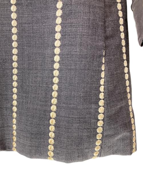 TAAKK（ターク）TAAKK (ターク) 18SS 刺繍ストライプセットアップ グレー サイズ:1の古着・服飾アイテム