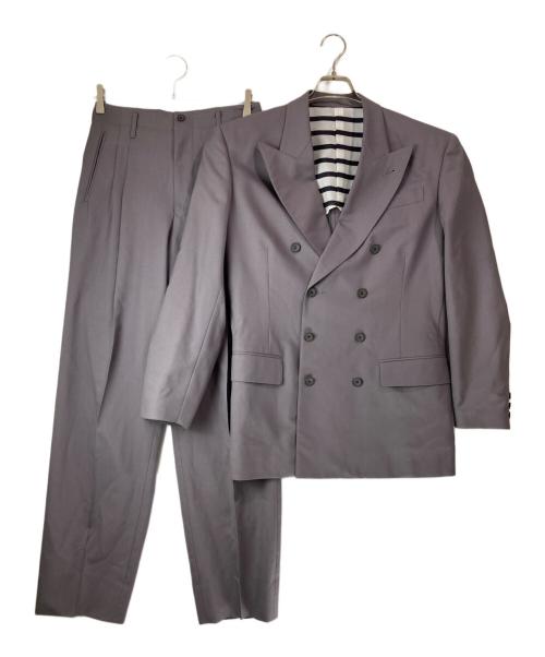 Jean Paul Gaultier homme（ジャンポールゴルチェオム）Jean Paul Gaultier homme (ジャンポールゴルチェオム) ピークドラペルダブルセットアップスーツ パープル サイズ:48の古着・服飾アイテム