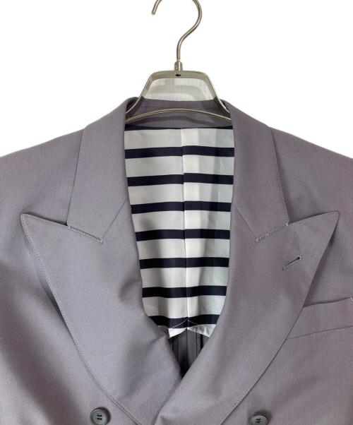 Jean Paul Gaultier homme（ジャンポールゴルチェオム）Jean Paul Gaultier homme (ジャンポールゴルチェオム) ピークドラペルダブルセットアップスーツ パープル サイズ:48の古着・服飾アイテム