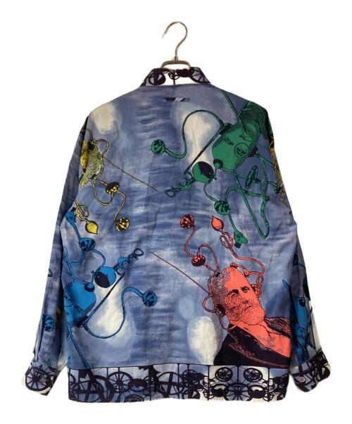 Jean Paul Gaultier homme（ジャンポールゴルチェオム）Jean Paul GAULTIER HOMME (ジャンポールゴルチェオム) アーカイブ総柄シャツ ブルー サイズ:48の古着・服飾アイテム