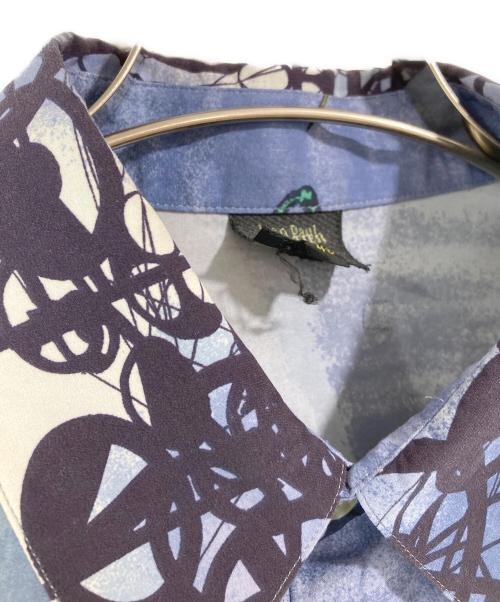 Jean Paul Gaultier homme（ジャンポールゴルチェオム）Jean Paul GAULTIER HOMME (ジャンポールゴルチェオム) アーカイブ総柄シャツ ブルー サイズ:48の古着・服飾アイテム