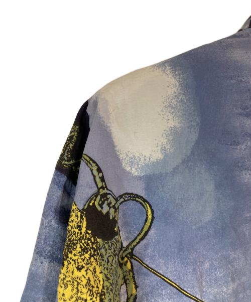 Jean Paul Gaultier homme（ジャンポールゴルチェオム）Jean Paul GAULTIER HOMME (ジャンポールゴルチェオム) アーカイブ総柄シャツ ブルー サイズ:48の古着・服飾アイテム