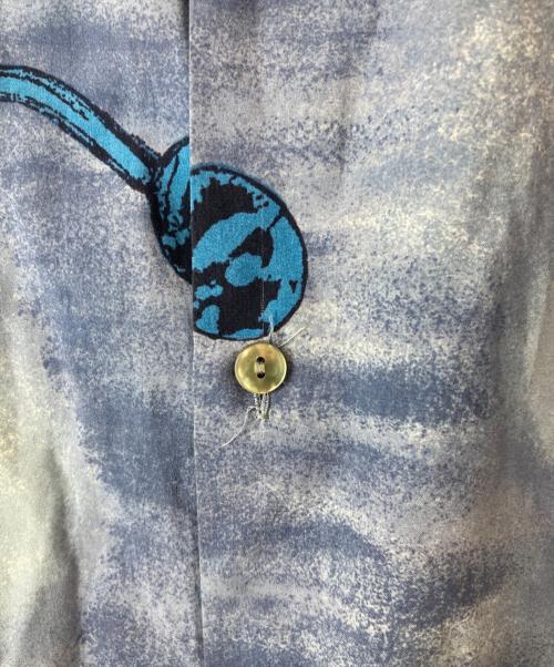 Jean Paul Gaultier homme（ジャンポールゴルチェオム）Jean Paul GAULTIER HOMME (ジャンポールゴルチェオム) アーカイブ総柄シャツ ブルー サイズ:48の古着・服飾アイテム