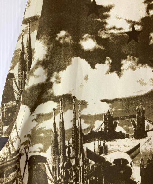 Jean Paul Gaultier homme（ジャンポールゴルチェオム）Jean Paul GAULTIER HOMME (ジャンポールゴルチェオム) アーカイブエッフェル塔プリントシャツ ブラウン サイズ:48の古着・服飾アイテム