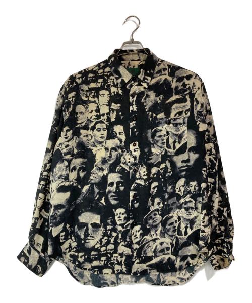 JUNIOR GAULTIER（ジュニアゴルチエ）JUNIOR GAULTIER (ジュニアゴルチエ) アーカイブ群衆柄シャツ ブラック サイズ:48の古着・服飾アイテム