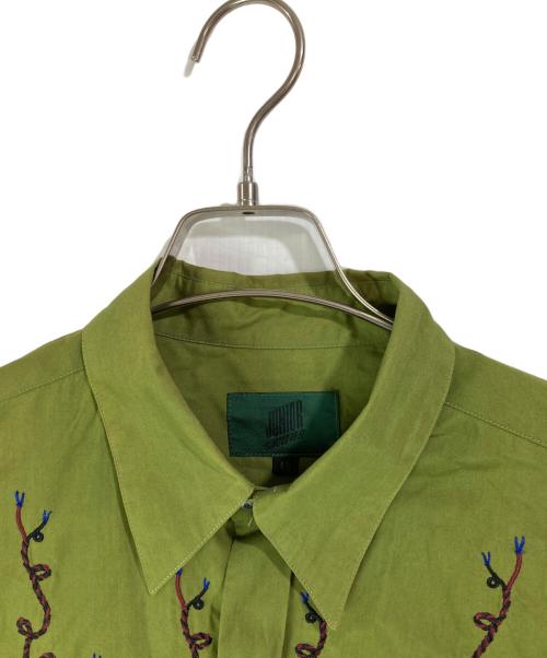 JUNIOR GAULTIER（ジュニアゴルチエ）JUNIOR GAULTIER (ジュニアゴルチエ) 刺繍デザインシャツ グリーン サイズ:48の古着・服飾アイテム
