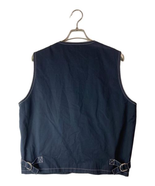 JUNIOR GAULTIER（ジュニアゴルチエ）JUNIOR GAULTIER (ジュニアゴルチエ) ロゴプレートジレ ネイビー サイズ:48の古着・服飾アイテム