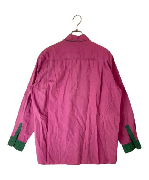 JUNIOR GAULTIER（ジュニアゴルチエ）JUNIOR GAULTIER (ジュニアゴルチエ) バイカラーシャツ パープル×グリーン サイズ:48の古着・服飾アイテム