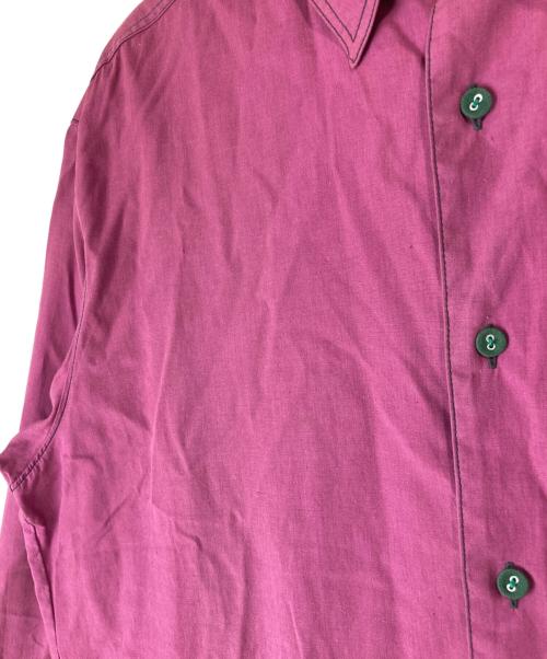 JUNIOR GAULTIER（ジュニアゴルチエ）JUNIOR GAULTIER (ジュニアゴルチエ) バイカラーシャツ パープル×グリーン サイズ:48の古着・服飾アイテム