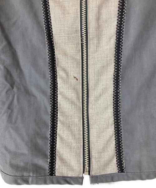 Jean Paul Gaultier homme（ジャンポールゴルチェオム）Jean Paul GAULTIER HOMME (ジャンポールゴルチェオム) レーヨン×ポリ切替クロップドジャケット グレー サイズ:SIZE 50の古着・服飾アイテム
