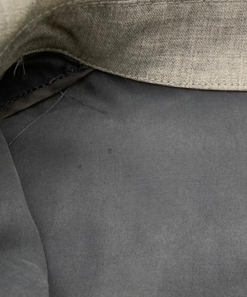 Jean Paul Gaultier homme（ジャンポールゴルチェオム）Jean Paul GAULTIER HOMME (ジャンポールゴルチェオム) レーヨン×ポリ切替クロップドジャケット グレー サイズ:SIZE 50の古着・服飾アイテム