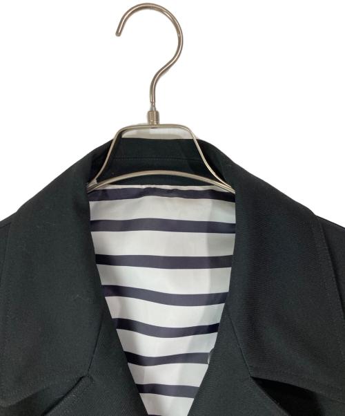 Jean Paul Gaultier homme（ジャンポールゴルチェオム）Jean Paul GAULTIER HOMME (ジャンポールゴルチェオム) ウールギャバダブルハーフコート ブラック サイズ:48の古着・服飾アイテム