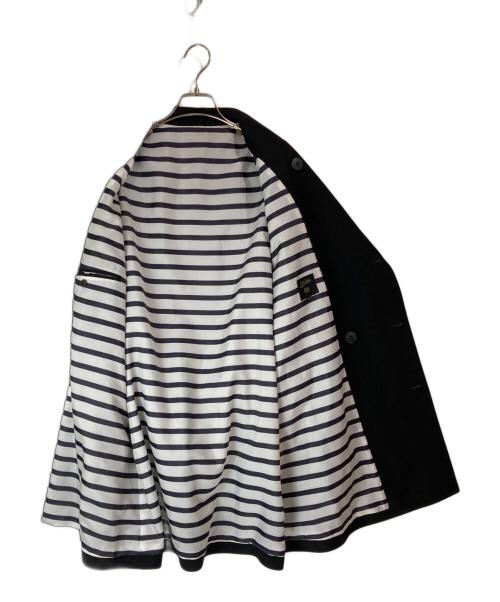 Jean Paul Gaultier homme（ジャンポールゴルチェオム）Jean Paul GAULTIER HOMME (ジャンポールゴルチェオム) ウールギャバダブルハーフコート ブラック サイズ:48の古着・服飾アイテム