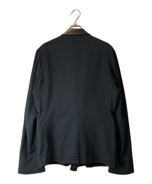 Jean Paul GAULTIER CLASSIQUE（ジャンポールゴルチエクラシック）Jean Paul GAULTIER CLASSIQUE (ジャンポールゴルチエクラシック) ウールギャバ×ベロア リバーシブルダブルジャケット ブラック サイズ:48の古着・服飾アイテム