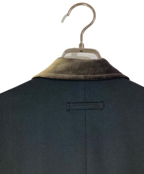 Jean Paul GAULTIER CLASSIQUE（ジャンポールゴルチエクラシック）Jean Paul GAULTIER CLASSIQUE (ジャンポールゴルチエクラシック) ウールギャバ×ベロア リバーシブルダブルジャケット ブラック サイズ:48の古着・服飾アイテム