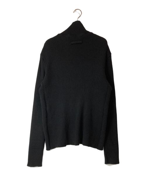 Jean Paul Gaultier homme（ジャンポールゴルチェオム）Jean Paul GAULTIER HOMME (ジャンポールゴルチェオム) アーカイブハラコレザー切替ハーフジップニット ブラック サイズ:48の古着・服飾アイテム