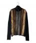 Jean Paul GAULTIER HOMME（ジャンポールゴルチェオム）の古着「アーカイブハラコレザー切替ハーフジップニット」｜ブラック