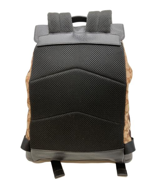 COACH（コーチ）COACH (コーチ) ターナー ストライプ バックパック ベージュの古着・服飾アイテム