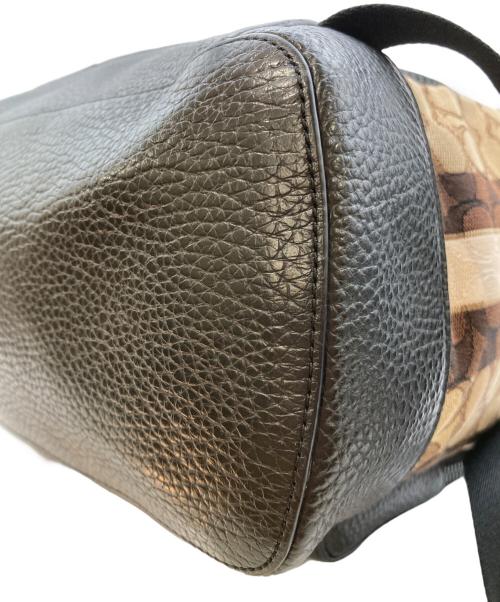 COACH（コーチ）COACH (コーチ) ターナー ストライプ バックパック ベージュの古着・服飾アイテム