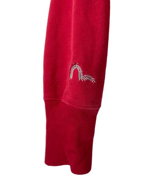 EVISU（エヴィス）EVISU (エヴィス) カモメ刺繍ジップパーカー レッド サイズ:36の古着・服飾アイテム