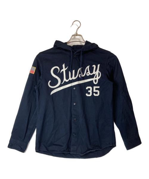 stussy（ステューシー）stussy (ステューシー) 35周年 ベースボールシャツジャケット ネイビー サイズ:Mの古着・服飾アイテム