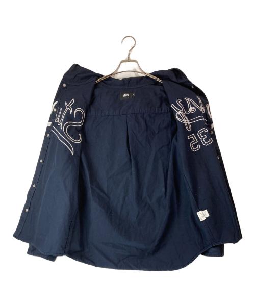 stussy（ステューシー）stussy (ステューシー) 35周年 ベースボールシャツジャケット ネイビー サイズ:Mの古着・服飾アイテム